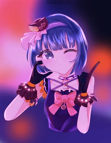 きらめく歌姫、ウインクで魅了