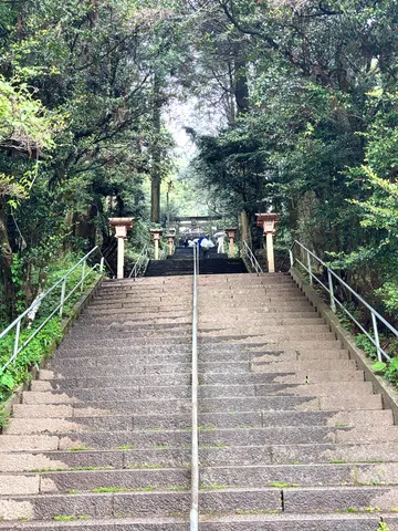 雨の日の静かな参道