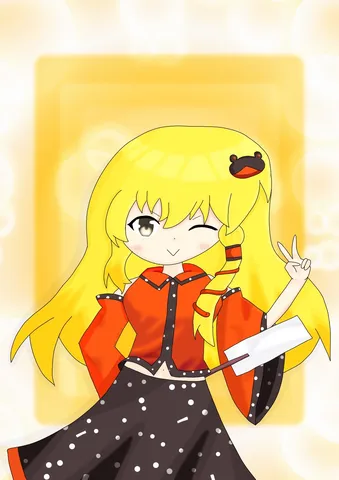 輝く少女のウインク