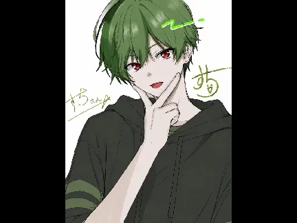 緑髪の謎ショット
