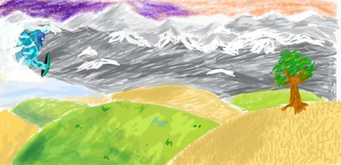 竜神、嵐の山々を翔る