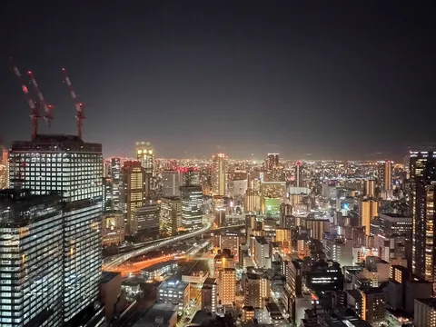煌めく都市の夜、光のパノラマ