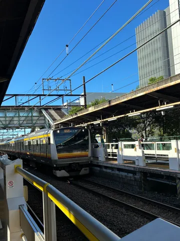 鉄路に架かる夏の光景