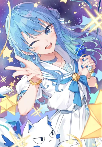 輝く笑顔と星たちの共演