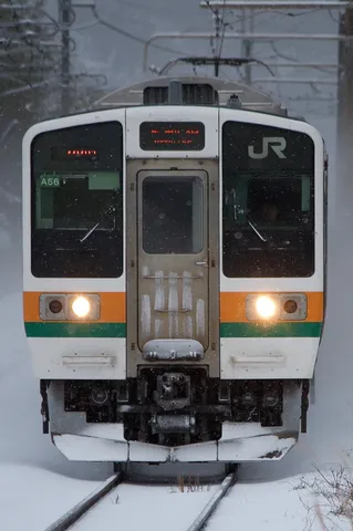 雪原を駆ける冬の列車