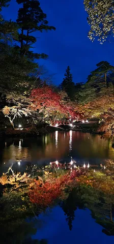 水面が映えをコピーした夜