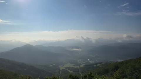 山々の連なり、空と雲の協奏曲