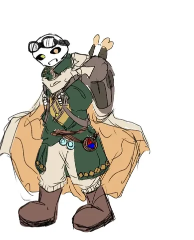 冒険者のような、ユニークなキャラクター