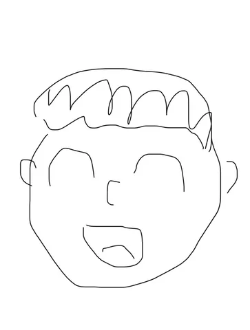 大きな口元の笑い