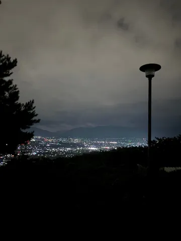 夜景に溶け込む街灯と静寂