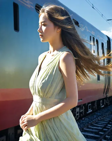 風と光の列車前のひととき