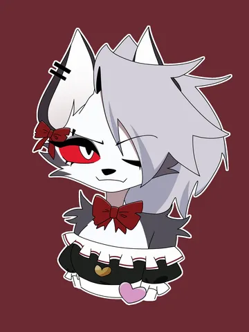 メイド服にリボン、クールな表情