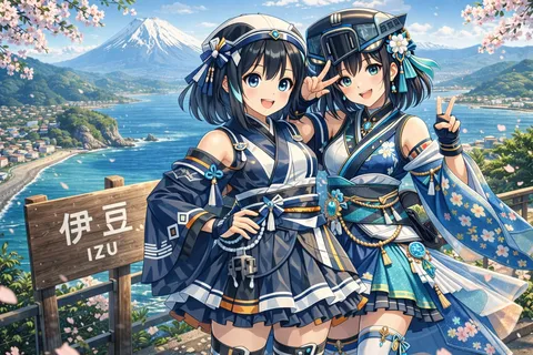 伊豆の絶景と二人の笑顔