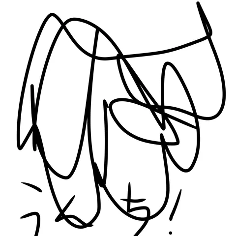 迷路のような線画アート