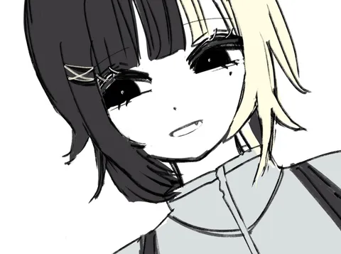 モノクロームとブロンドのコントラスト