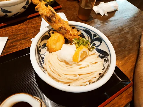 揚げ玉と大根おろし、うどん