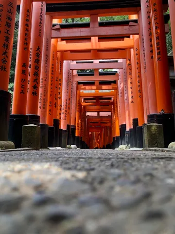 朱色の鳥居が誘う無限回廊