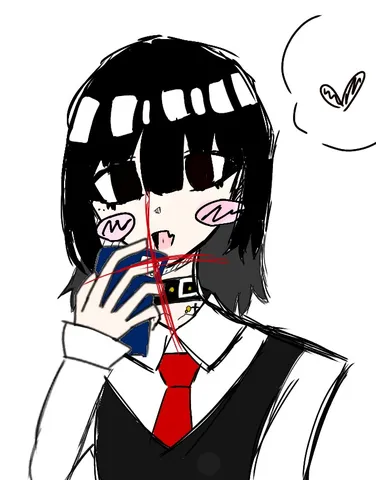 スマホ越しの赤