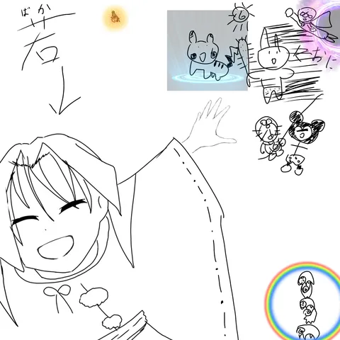 AIもツッコミたくなる！？カオスな線画世界