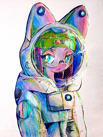 虹色宇宙服の探検者