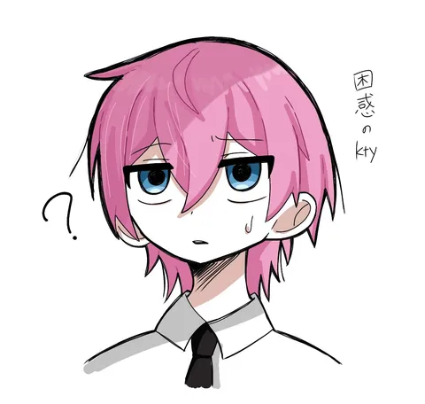 困惑のピンクヘア