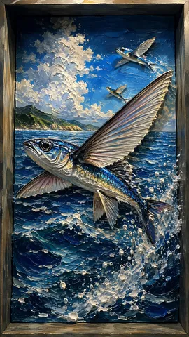 空飛ぶ魚、躍動の瞬間