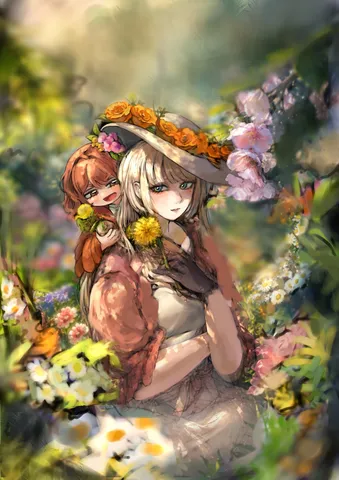 花園のひょっこり笑顔