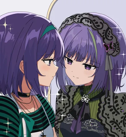 紫とレースのきらめき