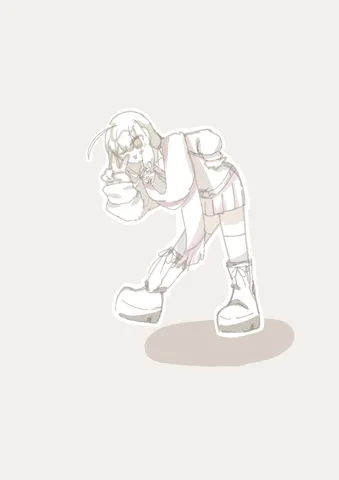ひょっこり顔を出す仕草