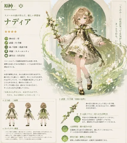 草花の精霊、ナディア