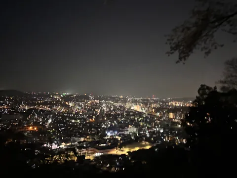 夜景に溶け込む街の灯り