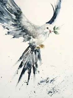 オリーブを運ぶ白い鳩