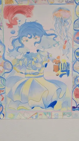 水の世界に咲く幻想的な少女