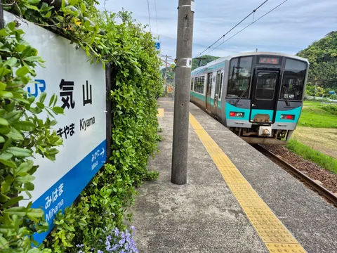 緑に包まれたローカル線