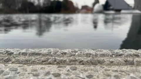 水面に映る静かな境界線