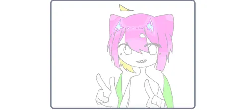 ピースサインでご機嫌なニュアンスカラーの女の子