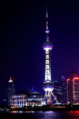 夜景に輝く未来都市