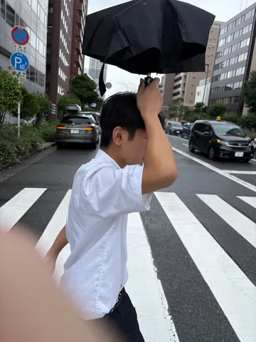 雨降る都会の日常風景