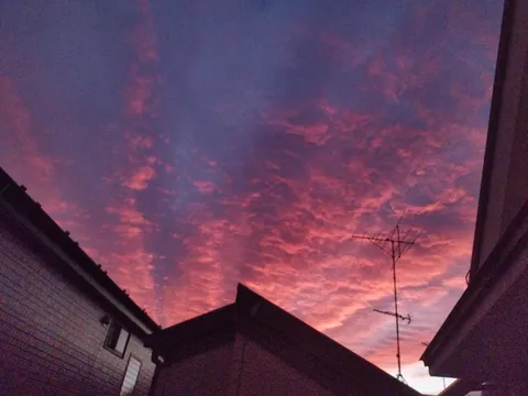 都会の夕焼け、アンテナと空