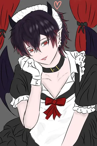 メイド服悪魔の小悪魔な視線