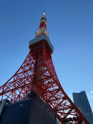 青空にそびえる赤きタワー