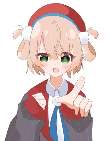 サンタ帽と指先の温かい視線