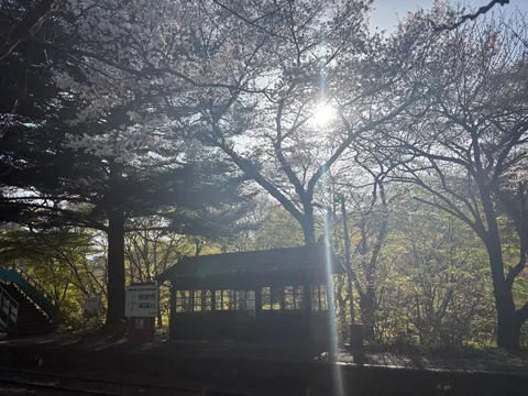 春の訪れ、懐かしい駅舎