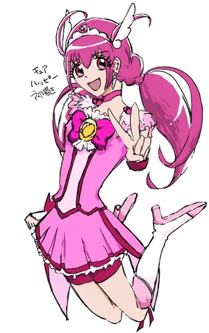 キラキラ輝くピンクの魔法使い