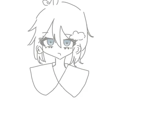 切なげな表情のイラスト