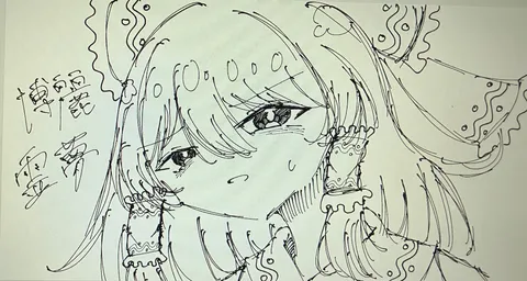 儚げな少女の繊細なスケッチ