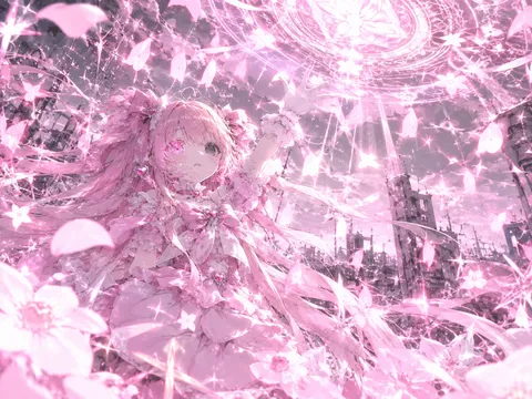 桜色の祈りが風に舞う