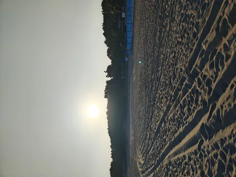 砂浜に刻まれた光と影