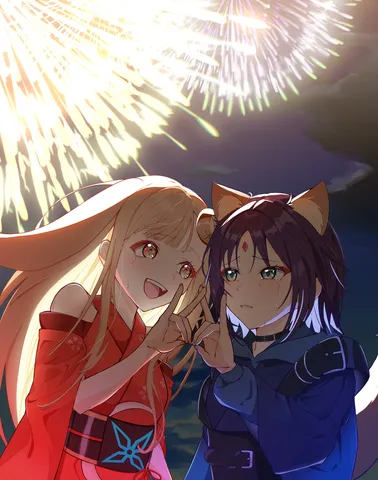 二人で見る花火、あの日の青春
