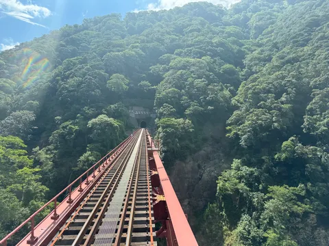 緑深き山へ続く鉄路